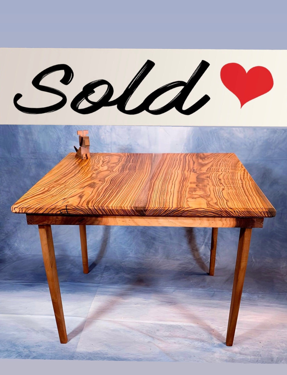 SOLD- Pistachio Mid-Century Coffee Table – Luxury Minimalist Handcrafted Wood Statement Piece