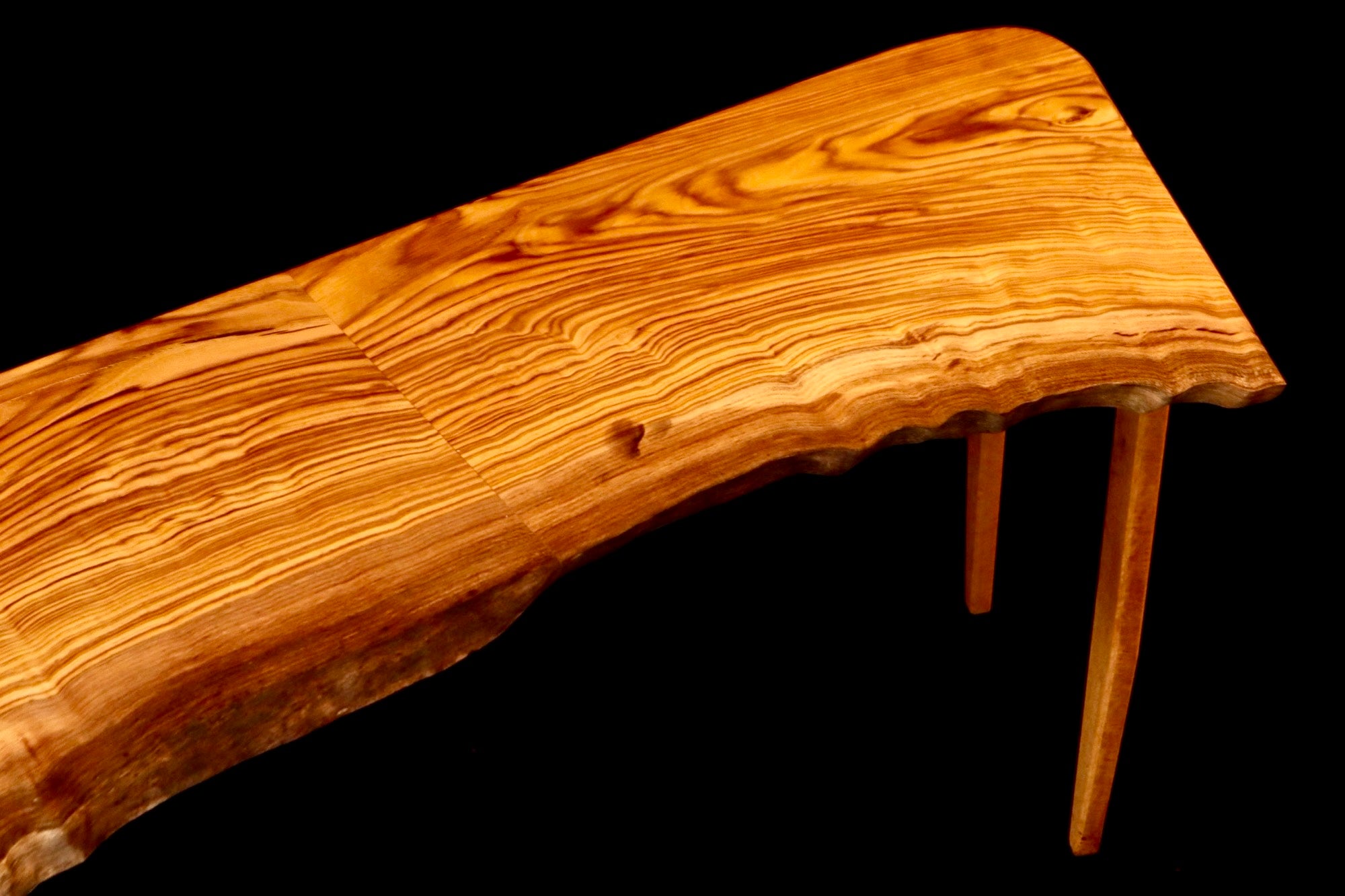 SOLD- Pistachio Live Edge Coffee Table – Luxury Minimalist Handcrafted Wood Statement Piece