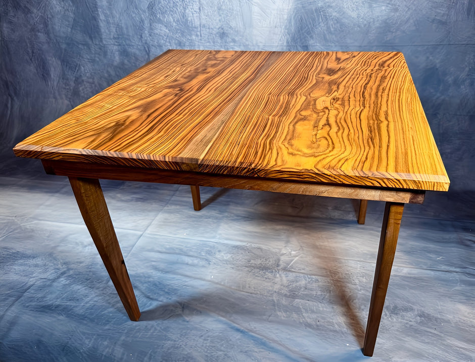 SOLD- Pistachio Mid-Century Coffee Table – Luxury Minimalist Handcrafted Wood Statement Piece