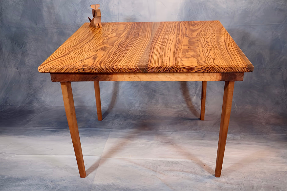 SOLD- Pistachio Mid-Century Coffee Table – Luxury Minimalist Handcrafted Wood Statement Piece