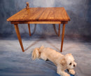 SOLD- Pistachio Mid-Century Coffee Table – Luxury Minimalist Handcrafted Wood Statement Piece