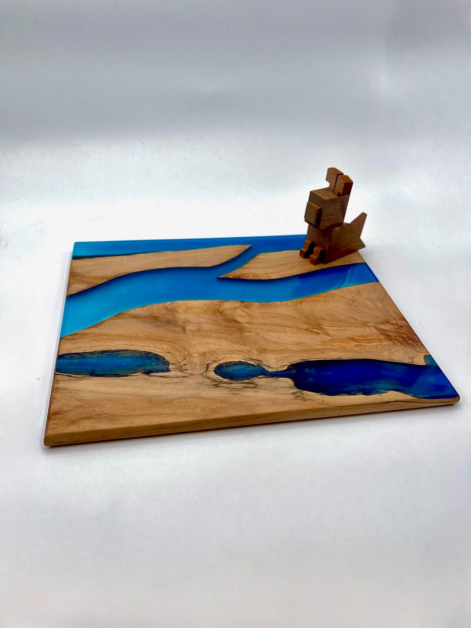 Luxury Handmade Wood & Epoxy River Art Board - One-of-a-Kind Decor & Collectible Display Piece