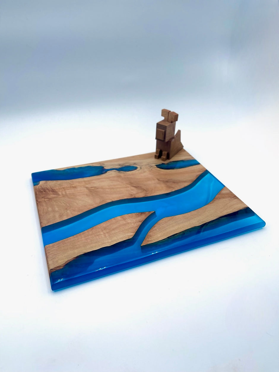 Luxury Handmade Wood & Epoxy River Art Board - One-of-a-Kind Decor & Collectible Display Piece