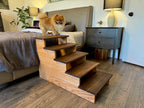 Handmade XL Wooden Pet Stairs – Luxury Walnut & Oak Steps for Large Dogs, Cats & Pets | Sturdy, Safe & Stylish Ramp Alternative