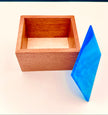 Walnut & Blue Epoxy Resin Box – Handcrafted Memory Box & Decor – Unique Luxury Wood Art – One-of-a-Kind Gift for Him or Her