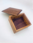 Handmade Walnut and Cherry Wood Box – Luxury Solid Wood Box – Unique Gift for Him or Her – Modern Decorative Accent Box – Artisan Desk or Storage Box