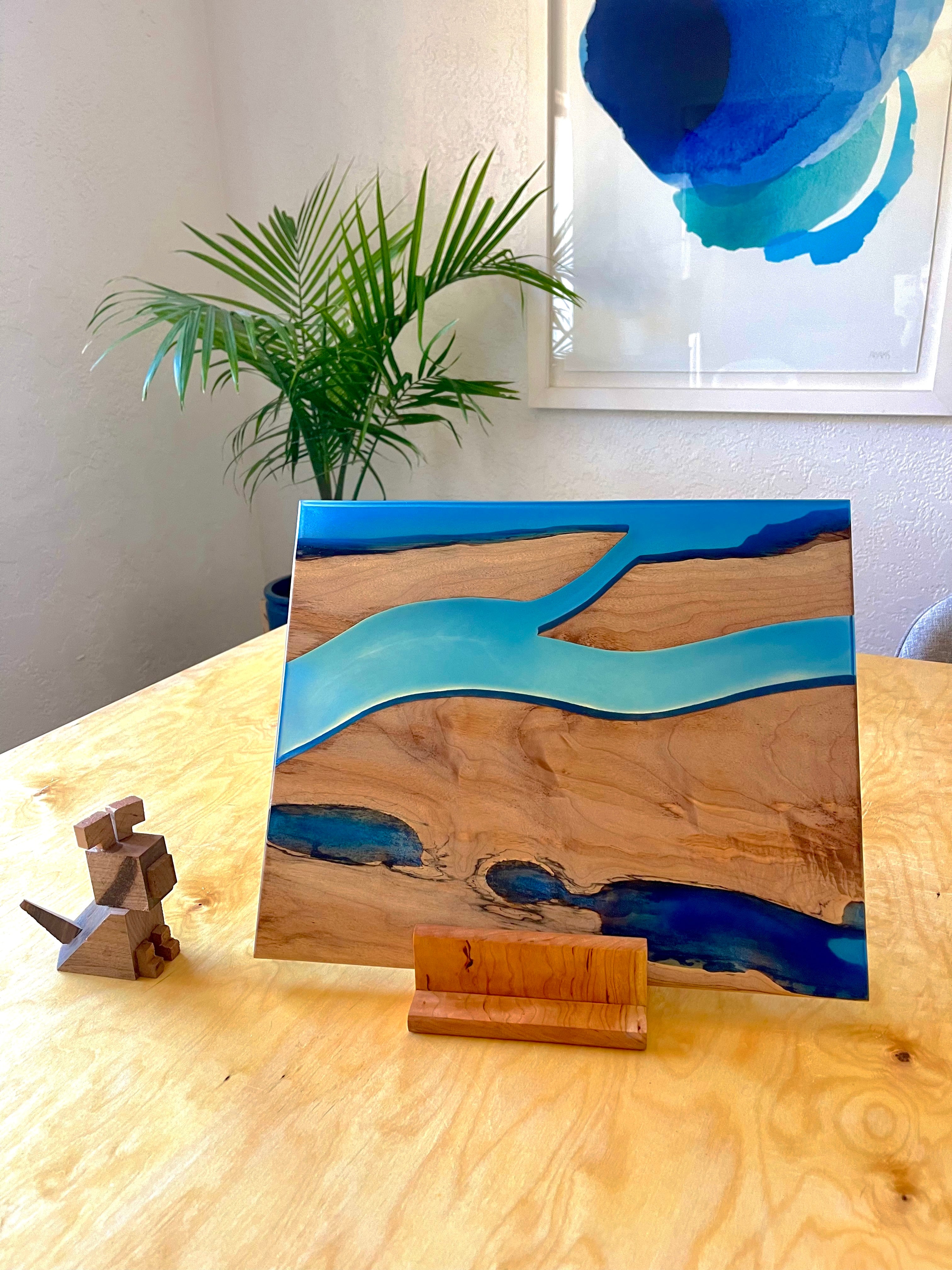 Luxury Handmade Wood & Epoxy River Art Board - One-of-a-Kind Decor & Collectible Display Piece