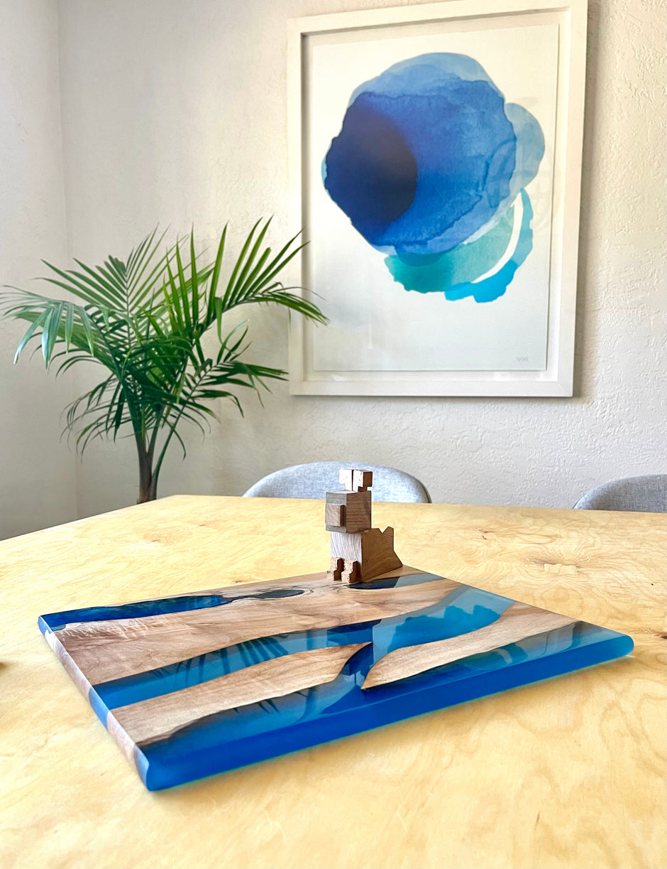 Luxury Handmade Wood & Epoxy River Art Board - One-of-a-Kind Decor & Collectible Display Piece