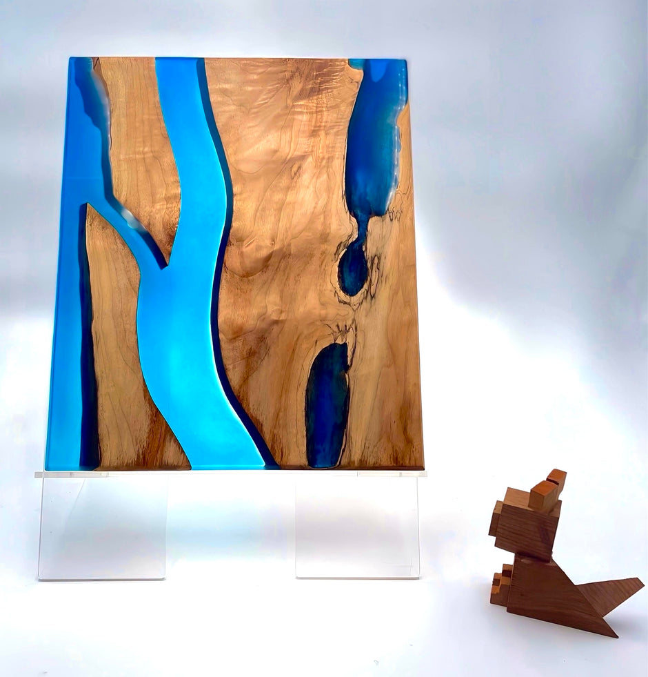 Luxury Handmade Wood & Epoxy River Art Board - One-of-a-Kind Decor & Collectible Display Piece