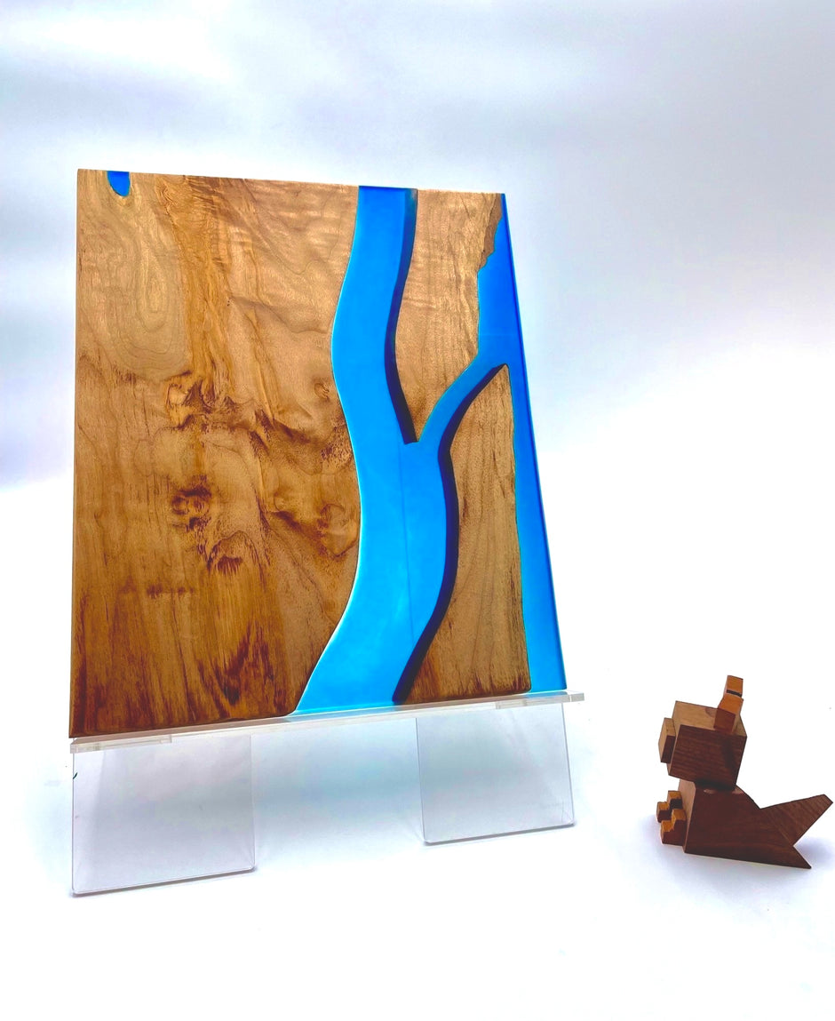Luxury Handmade Wood & Epoxy River Art Board - One-of-a-Kind Decor & Collectible Display Piece