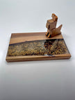 Walnut Epoxy River Charcuterie Board, Handmade Gold Leaf Serving Board, Housewarming Gift