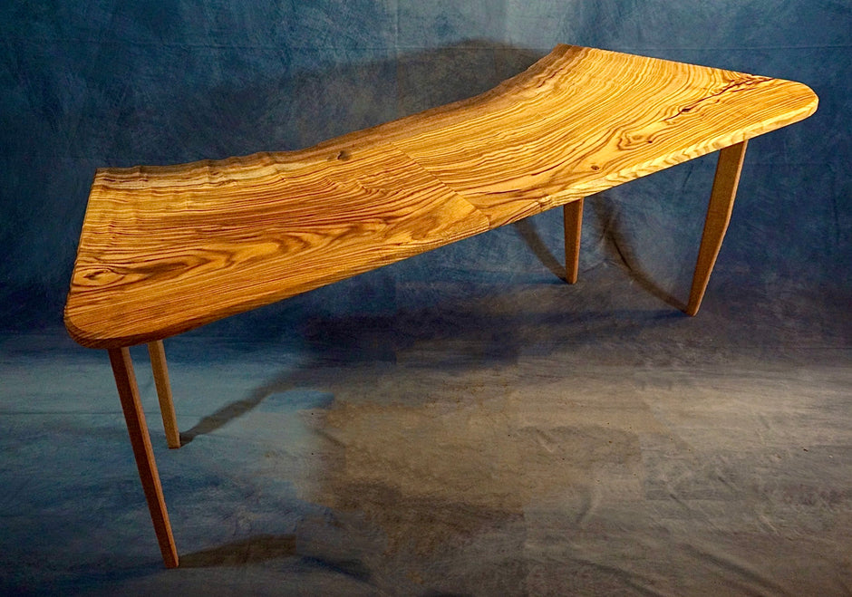 SOLD- Pistachio & Eucalyptus Live Edge Coffee Table