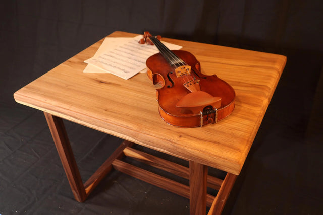 Handcrafted Elm Mid-Century Coffee Table – Solid Wood, Timeless Design