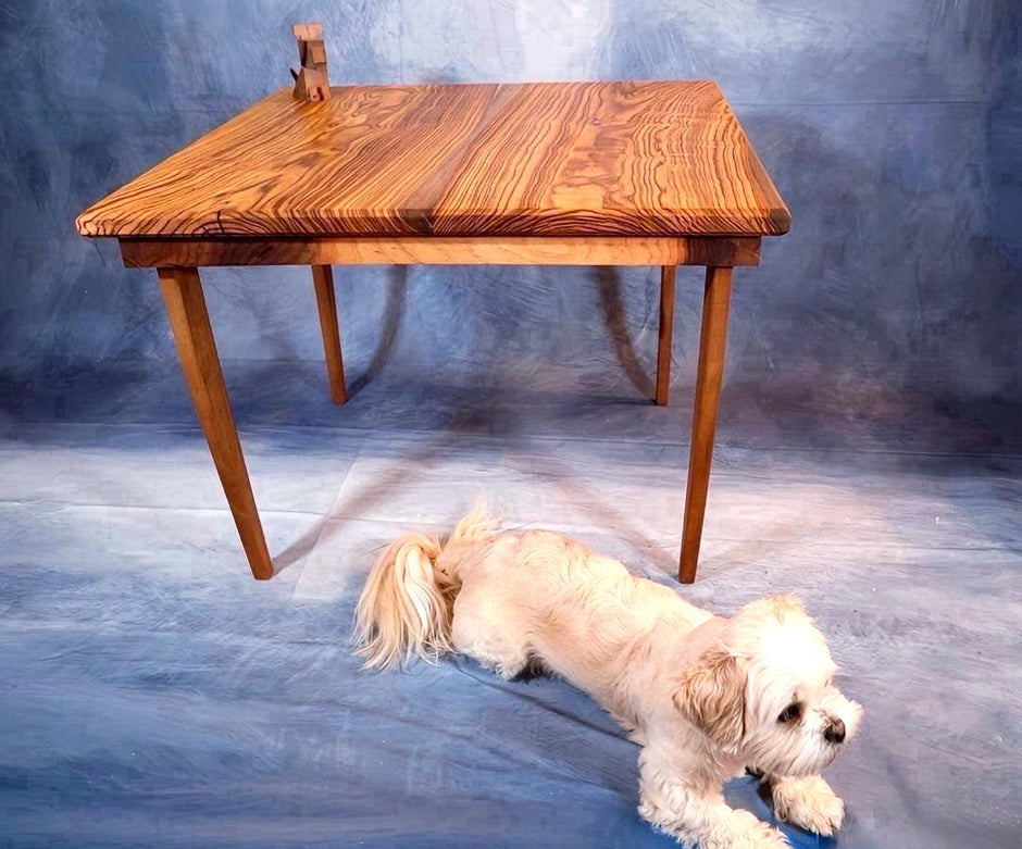 Handmade Pistachio Wood Coffee Table  Mid-Century Modern Design
