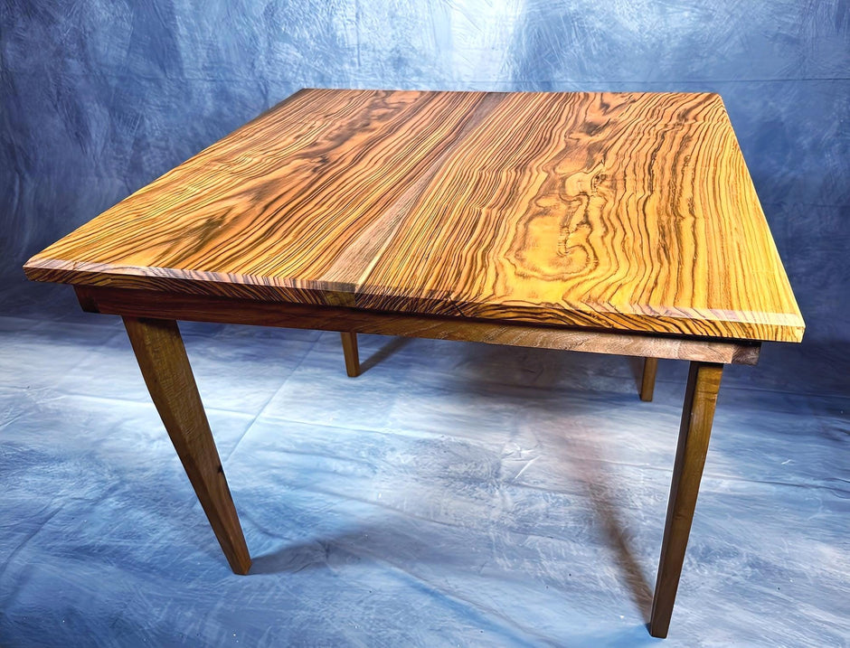 Handmade Pistachio Wood Coffee Table  Mid-Century Modern Design