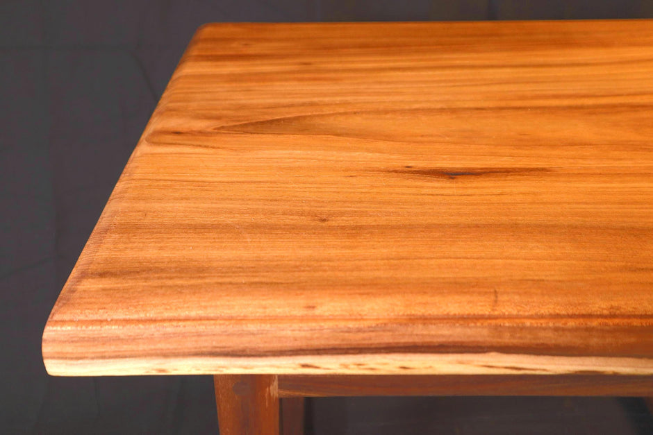 Handcrafted Elm Mid-Century Coffee Table – Solid Wood, Timeless Design