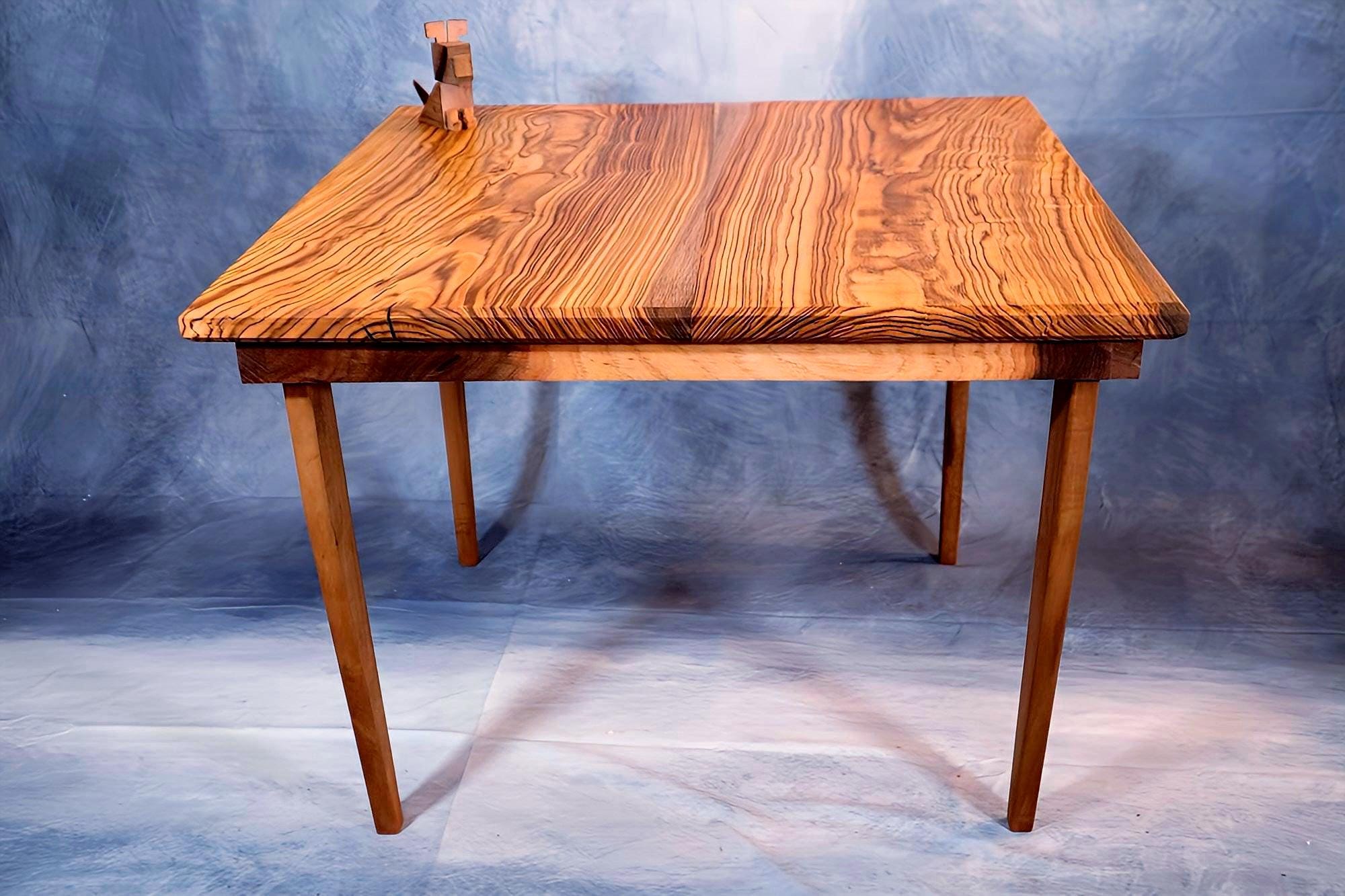 Handmade Pistachio Wood Coffee Table  Mid-Century Modern Design