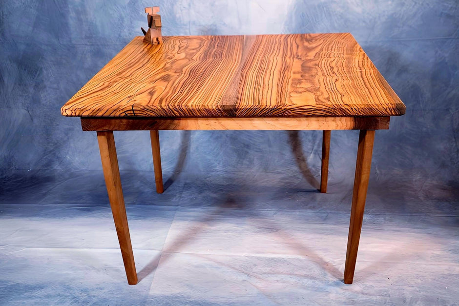 Handmade Pistachio Wood Coffee Table  Mid-Century Modern Design