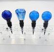 Handmade Ocean Blue Resin Wine Stopper - Gemstone Design - Gift Box Included