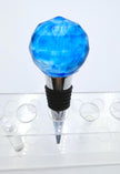 Handmade Ocean Blue Resin Wine Stopper - Gemstone Design - Gift Box Included